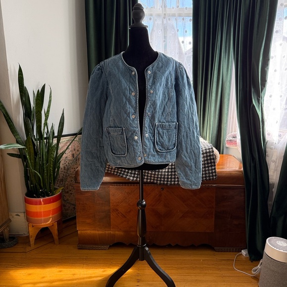 Dear John Jackets & Blazers - Dear John Light Blue Quilted Jacket